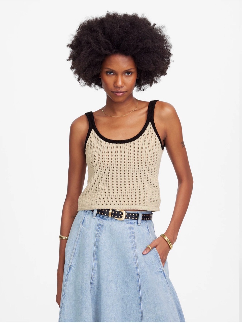 Madewell Open Stitch Tank Top (Large)